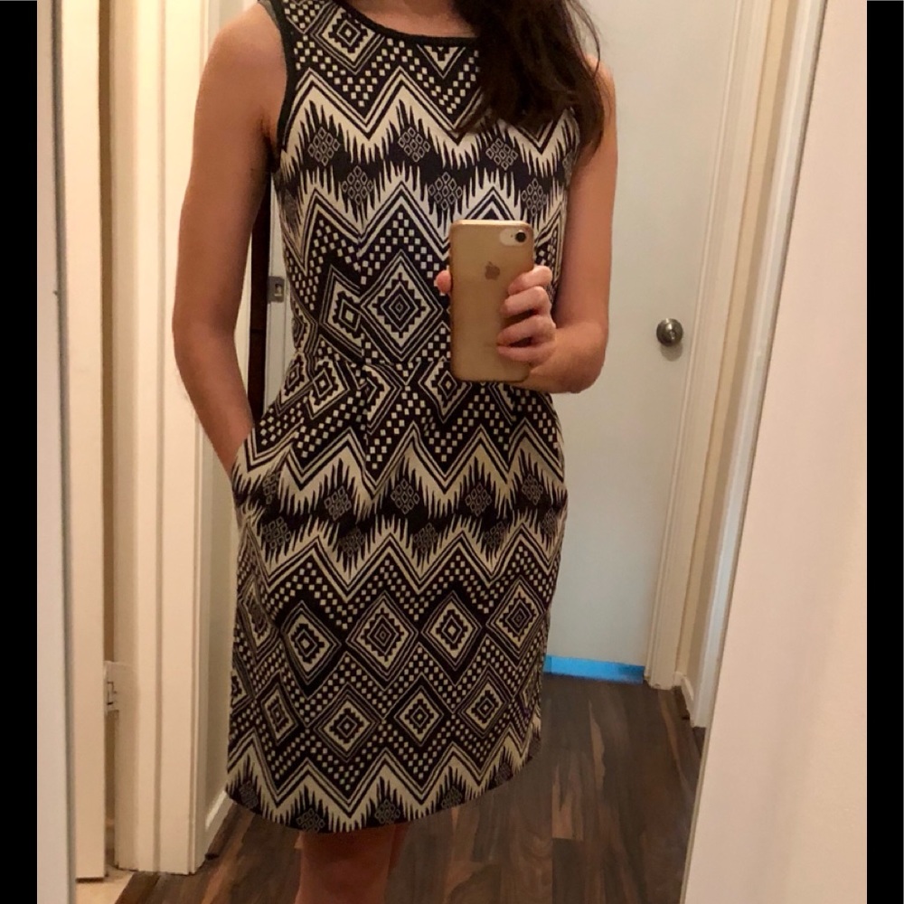 J Crew Diamond Sleeveless Sheath Dress,Size 0 - Picture 4 of 7